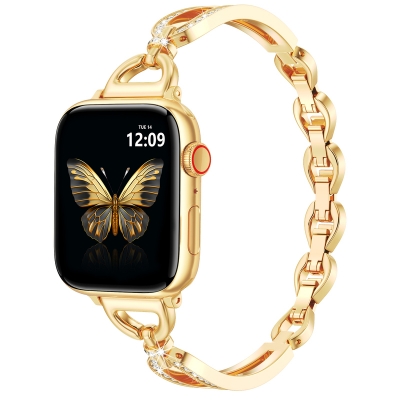 D-shaped metal watch strap