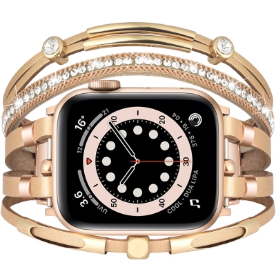 Alloy＆leather watch strap