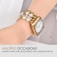 Crystal steel bead jewelry watch strap