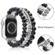 Black agate bead watch strap