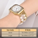 Crystal steel bead jewelry watch strap