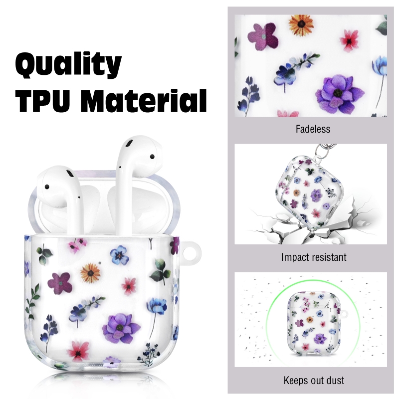 Airpod TPU Daisy Clear printing case