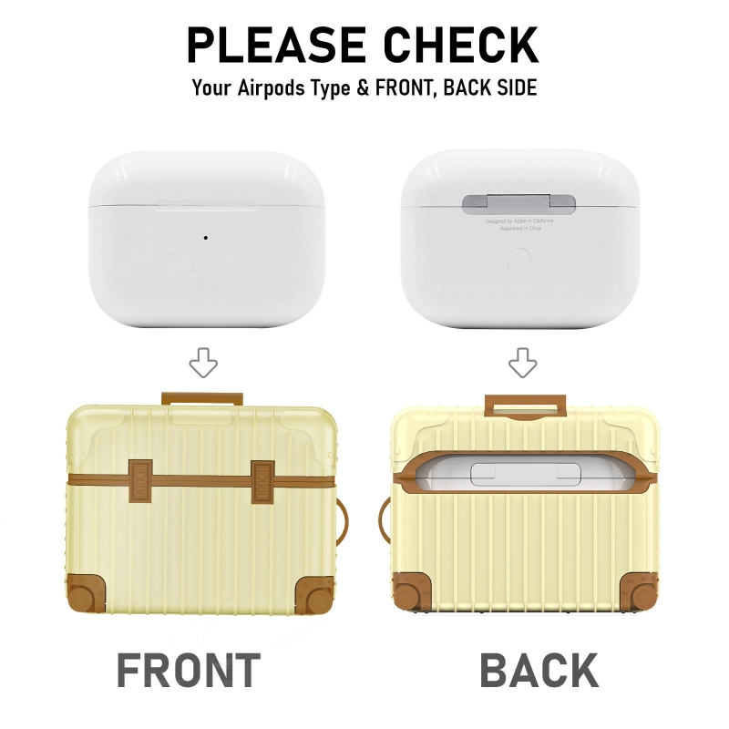 Airpod suitcase luggage TPU PC 3D case