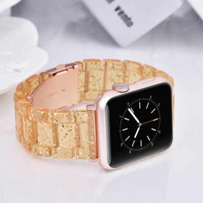 Apple watch band-resin with glitter powder 