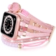 Apple watch alloy PU leather Bling bands straps