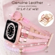 Apple watch alloy PU leather Bling bands straps