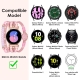 Samsung watch alloy PU leather Bling bands straps