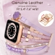 Apple watch alloy PU leather Bling bands straps