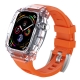 Apple watch full cover orange PC FKM band