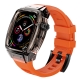 Apple watch full cover orange PC FKM band