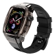 Apple watch full cover black  PC FKM band