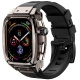 Apple watch full cover black  PC FKM band