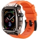 Apple watch full cover orange PC FKM band