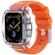 Apple watch full cover orange PC FKM band