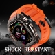 Apple watch full cover orange PC FKM band