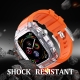 Apple watch full cover orange PC FKM band