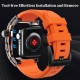 Apple watch full cover orange PC FKM band