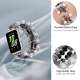 Mapstone Porcelain White Crystal for Apple Watch Band 38mm 40mm 41mm 42mm 44mm 45mm Women