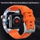 Apple watch full cover orange PC FKM band