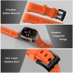 Apple watch full cover orange PC FKM band