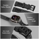 Apple watch full cover black  PC FKM band