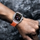 Apple watch full cover orange PC FKM band