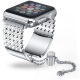 Apple watch band-Stainless Steel with 25 small diamond